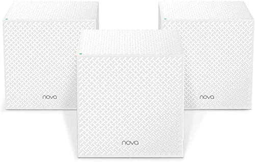 Tenda Sistema Wi-Fi Mesh MW12-3, Router Mesh AC1200 Tri-Band (2.4 GHz: 300 Mbps, 5 GHz: 867 Mbps), 3 porte Gigabit Ethernet, Ampia copertura, Confezione da 3 pezzi