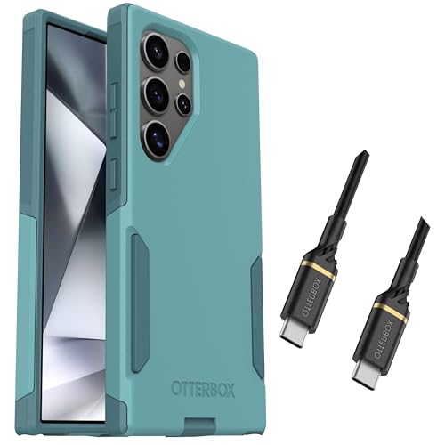 Coque Galaxy S24 Ultra OtterBox Commuter évite les rayures avec câble de recharge