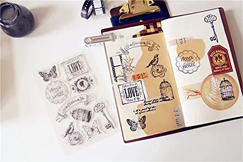 Honbay 6 Sheets Different Style Butterfly Flower Clear Stamps For Card Making Decoration And Scrapbooking #TOP5