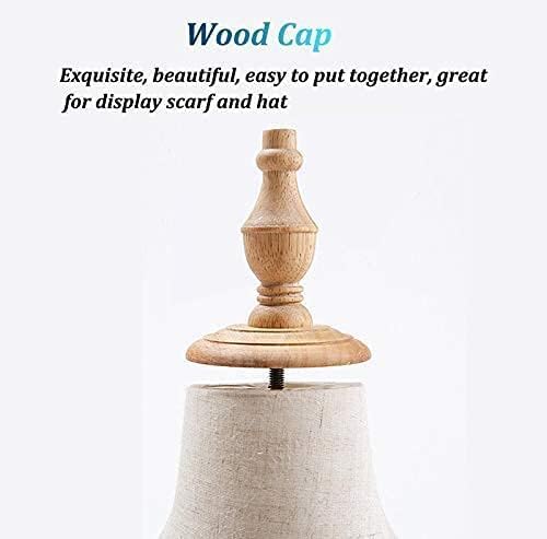 Torso Mannequin Stand, Female Mannequins Mannequin Torso Body for Clothing Display, 51.2"-70.9" Height Adjustable Female Clothing Form, Wooden B