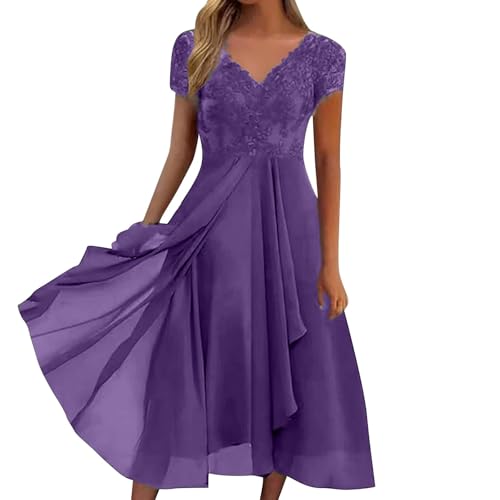 Robe de soirée e629 en dentelle fine et coupe bal exclusive