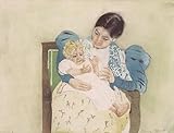 HCOTZHPY Pintura al óleo Foto Lienzo Cuadro Pared Vintage El niño descalzo de Mary Cassatt para Decoración de Pared 60x90cm