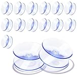 15 Pcs Double Sided Suction Cups Glass Suckers Silicone Suction Pads 1.4 Inch Double Sided Sucker Pads Small Suctions Cups for Furniture Mirrors Glass