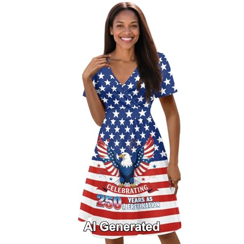 Image of Women's Summer Dresses Short Sleeve Formal Dresses with Pockets | Lightweight polyester fabric delivers cool airflow during hot summer outdoor activities