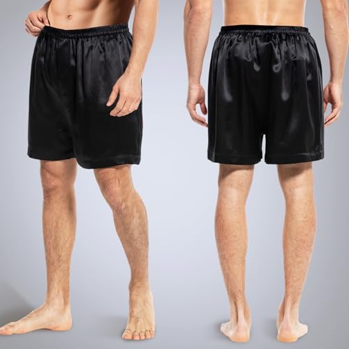 COLD POSH Men's Silk Boxers Luxury Mulberry Silk Underwear, Smooth Loungewear Shorts2