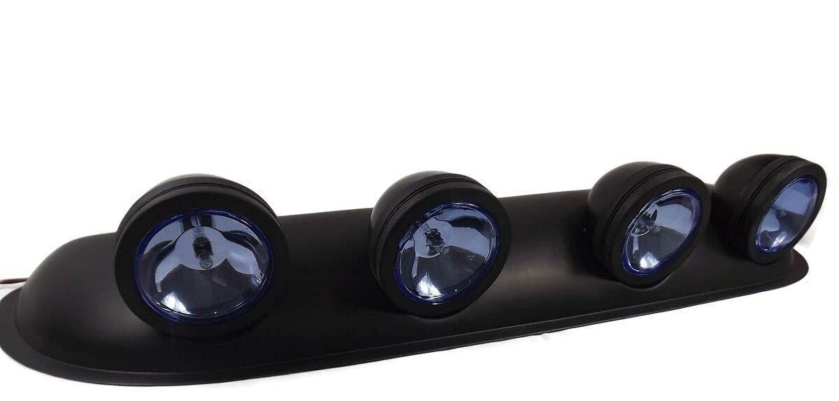 UNIVERSAL ROUND 4X4 ROOF TOP BAR TOP HEAD LIGHT FOG LAMP FOUR LENS DRIVING POD LIGHTS OFFROAD FOG SPOT HEAD LAMPS - SELF ADHESIVE BACK WINNER 2024*