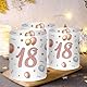 12 Windlicht Tischdeko 18 Geburtstag, Deko 18. Geburtstag Mädchen, Geburtstagsdeko 18 Mädchen, Party Deko 18 Geburtstag Rosegold, Geeignet für Teelichter oder Kerzen