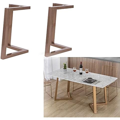 TYXTYX 2X Kitchen Dining Table Legs, DIY Steel Bench Legs, Black, Gold, Silver Metal Table Leg, Desk Legs, with Leveling Feet, can Carry About 500kg Cover