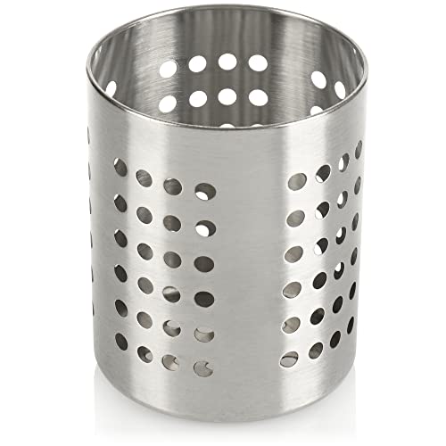 com-four® Égouttoir à couverts - porte-ustensiles de cuisine en acier inoxydable - panier à couverts, support de cuillère de cuisine en métal - porte-serviettes...