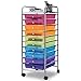 Giantex 10 Drawer Rolling Storage Cart Scrapbook Paper Office School Organizer (Multicolor)