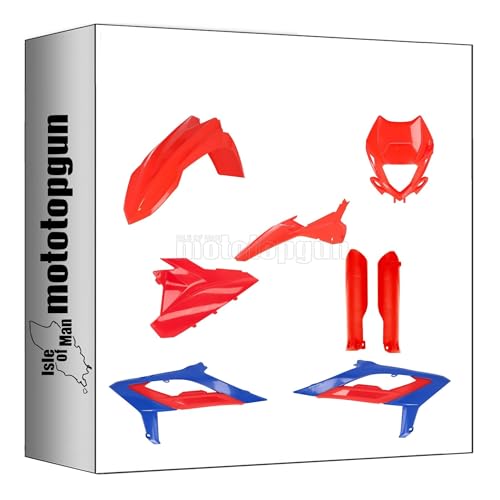 Plásticos completos Acerbis azul rojo compatibles con Beta RR 125 2T 2023 para evitar roturas