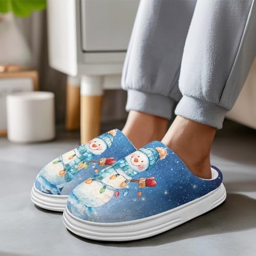 JoyLamoria Animal Pattern Slippers for Women Fluffy House Shoes Clog Warm Size 4-103