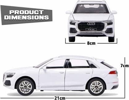 Image of Metal Pull Back Diecast Car 1:24 Big Audi Q8 Pull Back Car Model with Sound Light Boys Gifts Toys for Kids【Pack of 1】