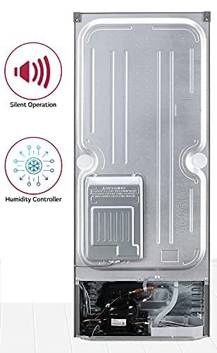 Image of LG 260L 3 Star Smart Inverter Frost-Free Double Door Refrigerator (GL-T292SPZX, Shiny Steel, Convertible)