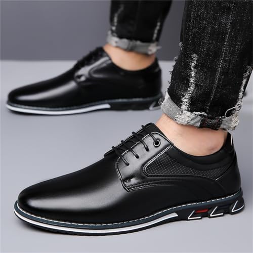 Image of Veslesth Men Casual Business Dress Shoes Lace Up Comfort Oxford for Male Working Driving
