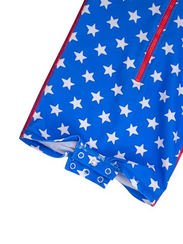 Image of RUGGEDBUTTS Baby /Toddler Boy Swimsuit, One Piece Zipper Rash Guard Sunsuit with UPF 50+ Sun Protection