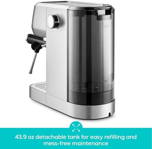 CASABREWS 3700 Essential Stainless Steel Espresso Machine with Steam Wand — view 5