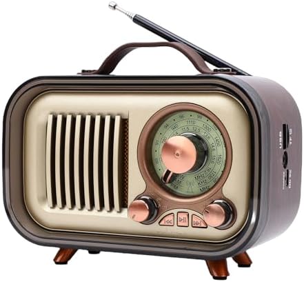 SUNGOOYUE Vintage AM FM SW Radio Bluetooth Speaker with Telescopic Antenna 2000mAh Rechargeable Battery for Home Car Travel Camping - 4