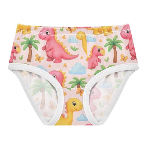 Joisal Girls Underwear Toddler 2t Cotton Girl Panties Cute Flower Kids Undies Briefs Cute Pink Yellow Dinosaurs