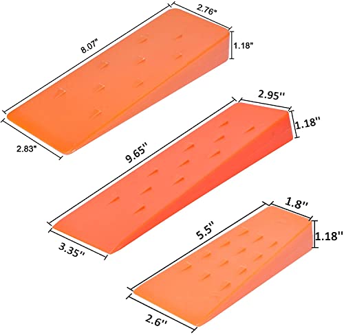 Foto von Poweka Fällkeil zum Fällen von Bäumen, 4 Packungen mit 2 x 5,5 Zoll + 8 Zoll + 10 Zoll, Holzkeil-Werkzeugsatz für Kettensägen-Holzfällerzubehör