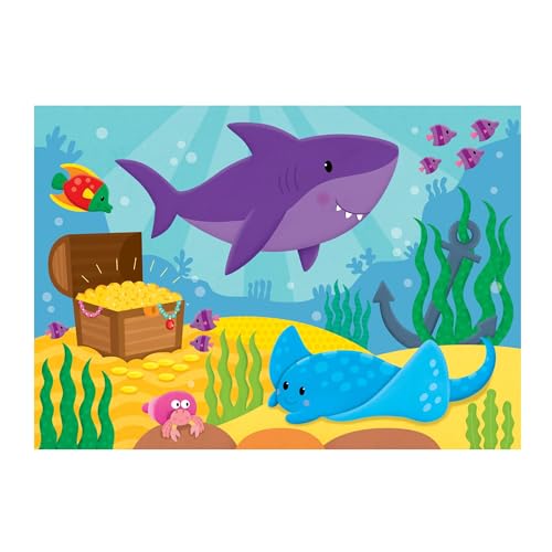 Galt, 4 Puzzles in a Box - Ocean, Jigsaw Puzzles for Kids, 4,6,8 and 12 piece puzzles, Ages 18 months Plus - Image 4