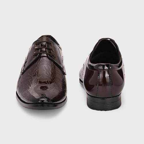 Image of Centrino Men's Formal Lace-Up Shoes | Soft & Comfortable Formal Shoe| Lace-Up, Textured Detail, Formal Business Style| Design Formal Shoes | Stylish-Looking Footwear (9362)