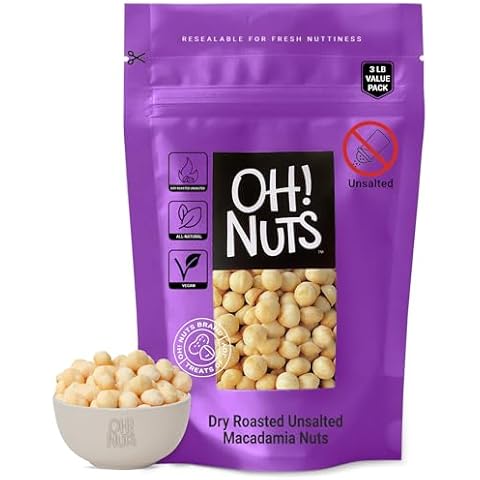Oh! Nuts Dry Roasted Unsalted Macadamia Nuts Cover