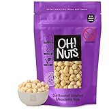 Macadamia Nuts Unsalted Dry Roasted, Large Macadamias Oven Roasted with NO OIL and NO SALT - Oh! Nuts (3 LB Roasted Unsalted Macadamia Nuts)