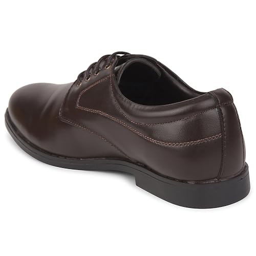 Image of Liberty Fortune Majestic 1 Formal Lacing Derby Shoes for Men with EVA Sole | Suitable for Wedding and Office Wear | Durable Lightweight and Cushioned Footbed | Shock Absorption