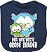 Shirtracer Geschwister Bruder und Schwester - Der Weltbeste große Bruder - weiß - Unisize - Navy Blau - Fun - BZ12 - Baby Lätzchen Baumwolle