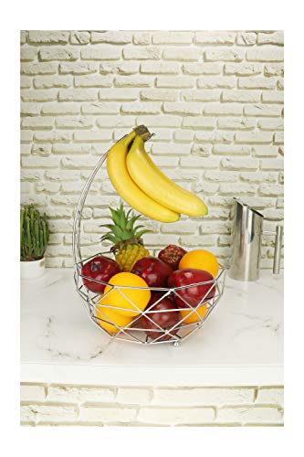 Rosyline Fruit Basket Banana Hanger, Removable Banana Hanger, Home Decoration (Chrome) #TOP5