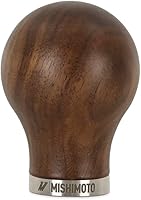 Mishimoto Walnut Wood Round Steel Core Shift Knob - Unique Grain, Weighted Grip, Universal Thread Adapters