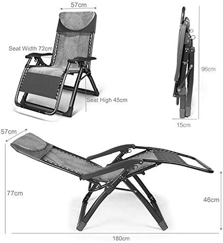 Fauteuil relax de jardin pliable robuste anti mal de dos pour adulte