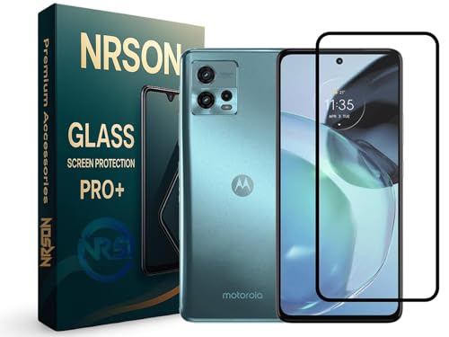Image of NRSON Tempered Glass Screen Protector Compatible For MOTO G72 / Motorola G72 with Easy Self Installation Kit