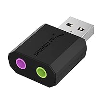 SABRENT Scheda Audio USB Esterna, Adattatore Audio Presa USB a Jack 3,5mm per Cuffie Microfono Casse Stereo, Compatibile con Mac OS, Windows, Plug & Play, Nessun Driver Necessario (Nero) (AU-MMSA)