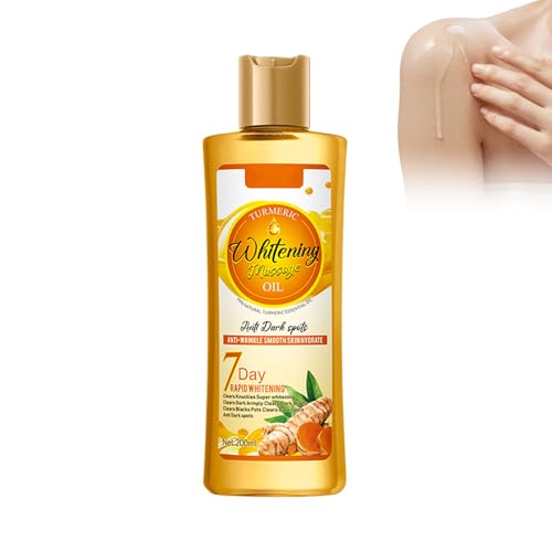 200 Ml Suero Blanqueador Cúrcuma - Aceite Blanqueador Turmerico, Reduce Manchas Oscuras y Aclara la Piel, Tratamiento Perfecto para Pieles con Hiperpigmentación y Desigualdades