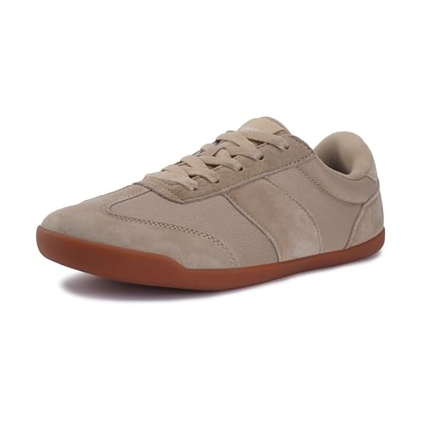 WHITIN Women's Wide Toe Box Barefoot Shoes | Suede Patchwork Design