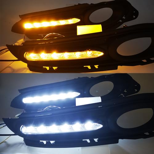 BAKUGO 2 pçs LED luz de neblina luz de neblina luz de seta DRL para Honda HRV HR-V Vezel 2015 2016 2