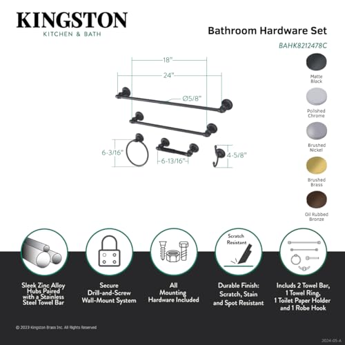 Accesorios de baño Kingston Brass BAHK8212478C para transformar su aseo en un spa 4