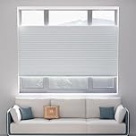 Langla-Shades Top-Down Bottom-Up Cordless Cellular Shades, Custom Sizes with Blackout & Light-Filtering Options in (White - Blackout, Custom Size)