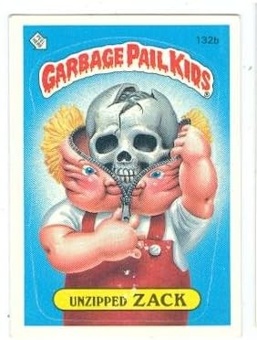 Garbage Pail Kids sticker trading card 1986 Topps #132b Unzipped Zack