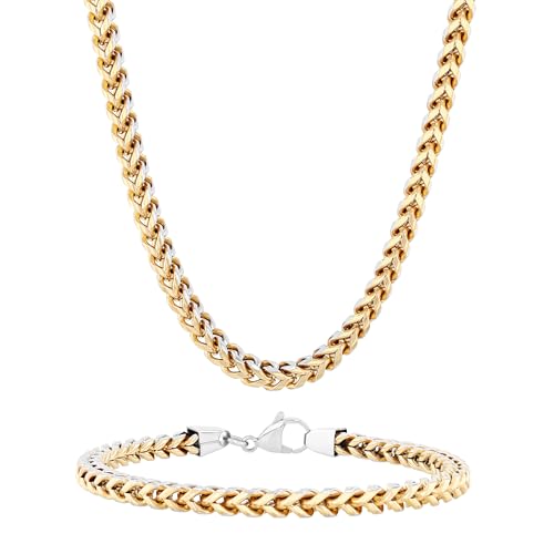 Men's Chain Bracelet Sets Stainless Steel - Choice of Size and Colors