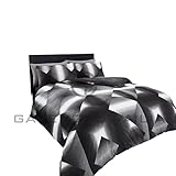 GC GAVENO CAVAILIA Printed Duvet Cover Sets, Reversible Bedding Bed Set, Polycotton Quilt Covers, 3D Triangle-, Double - Image 6
