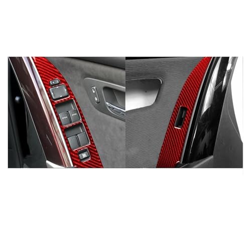 Cubre arañazos con el embellecedor de panel CX9 2010-2015 RHD en carbono rojo 2