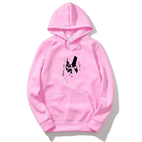 Image of The SV Style Random Print Graphic Print Pullover Hoodie, Black, Long Sleeve with Kangaroo Pocket 320 GSM Fleece Inside