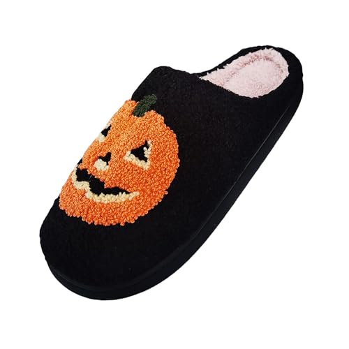 DRUGS ARE BAD Halloween Slippers for Women Men Spooky Lantern Pumpkin Slippers Soft Warm Plush House Indoor Outdoor Slippers4