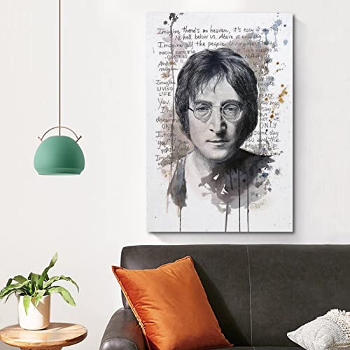 Frases De John Lennon Poster décoratif sur toile pour chambre à coucher 30 x 45 cm - Les Beatles, Paul McCartney, John Lennon, RIngo Starr, George Harrison Frases De John Lennon Poster décoratif sur toile pour chambre à coucher 30 x 45 cm – Image 5