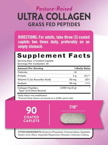 Nature'S Truth NT2110 Collagen Peptides | 90 Caplets | Type 1 And 3 With Vitamin C | Grass Fed, Non-Gmo And Gluten Free Pill Supplement thumb #1