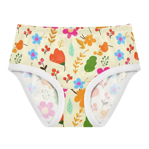 Flowers Floral Yellow Toddler Girls's Underwear 2T 2302226