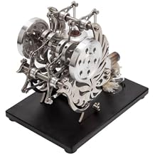 Stirling Engine Kit, Pigeon-Style Dual-Cylinder Dual-Piston Hot Air Stirling Engine Model, Physics Science Experiment Christmas and Birthday Gifts for Youth Adult